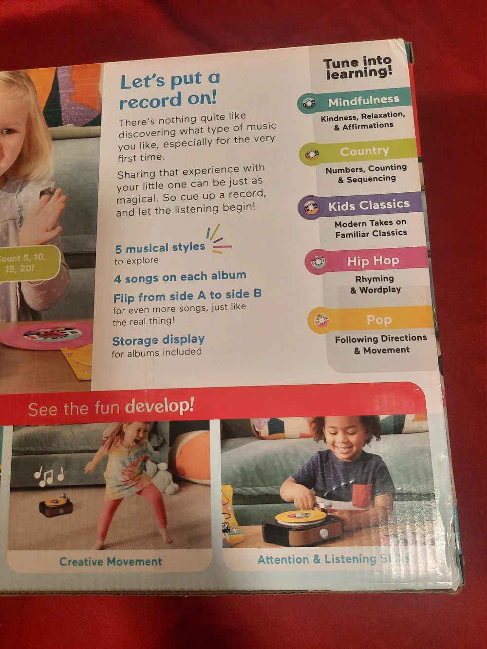 Fisher-Price My First Rockin' Record Player 20 Songs Learning Toy